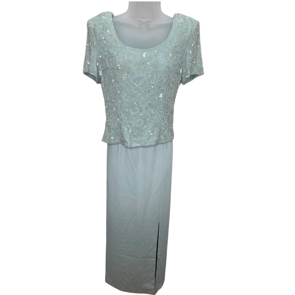 Vintage Adrianna Papell Evening 2 Pc Beaded Silk Skirt Set 6P Mint Mother Bride